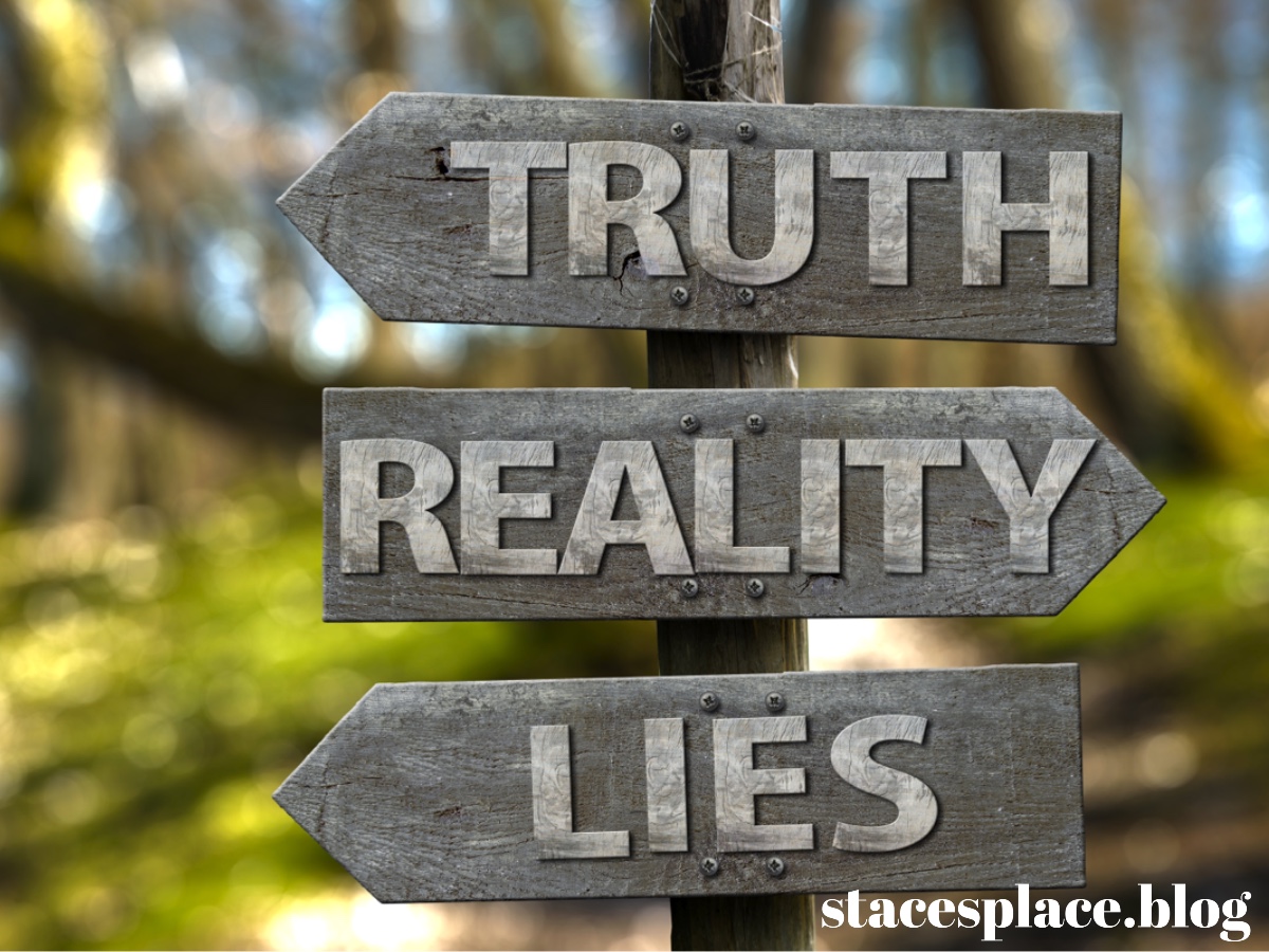 Street sign with Truth, Reality, Lies Image by Gerd Altmann from Pixabay