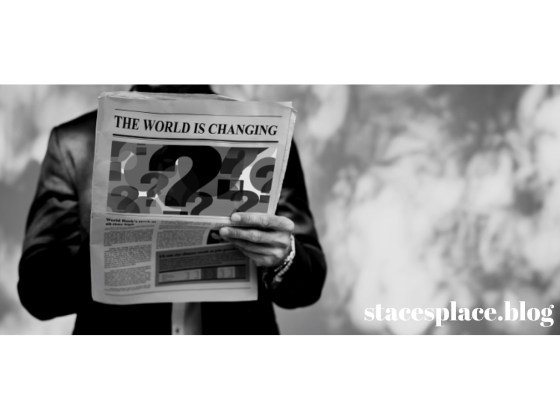 Man reading newspaper with headline "The World Is Changing" - change-4039486 Image by Gerd Altmann from Pixabay